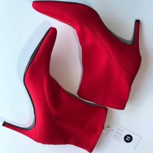 Red sock bootie